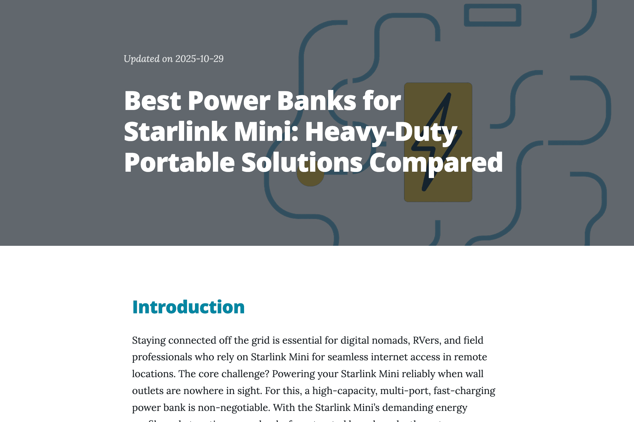 Best Power Banks for Starlink Mini: Heavy-Duty Portable Solutions Compared