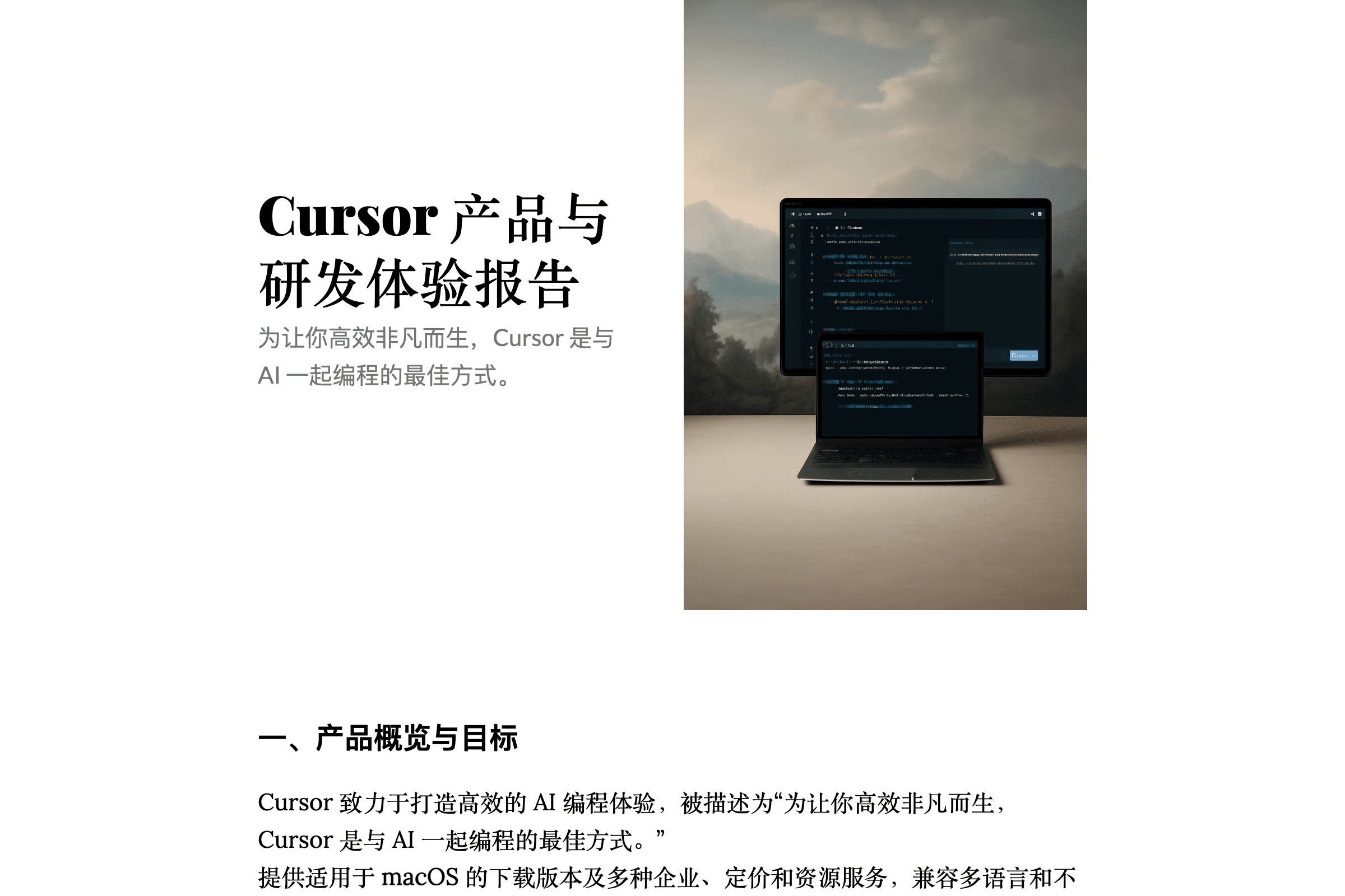 Rapport d’expérience produit et R&amp;D de Cursor